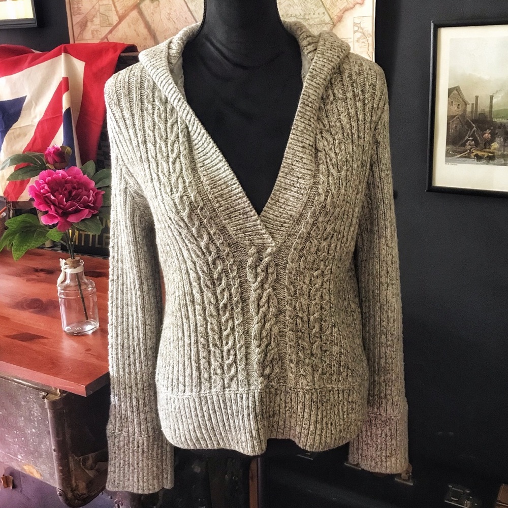 Gap knit hooded sweater